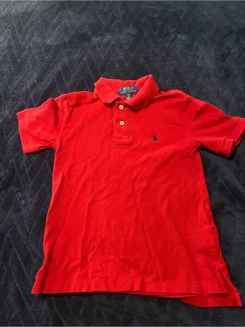 Polo by Ralph Lauren Red Boys' Short-Sleeve Polo with Navy Pony